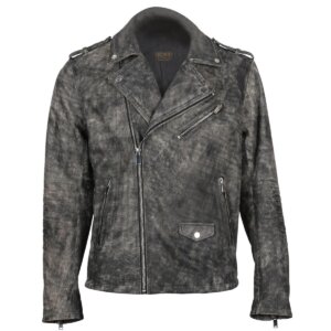 Men's Antique Biker Sheepskin Leather Jacket