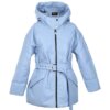 Sophia Frost Belted Sheepskin Leather Puffer Coat