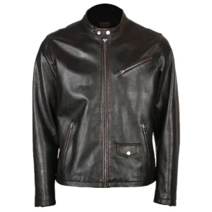 Men's Rub Off Biker Leather Jacket