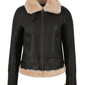 Women's B3 Flying Bomber Aviator Sheepskin Leather Jacket